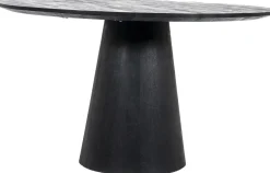 Houten Eettafels|Ronde Eettafels-Eleonora Aron Eettafel Zwart