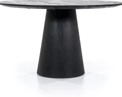 Houten Eettafels|Ronde Eettafels-Eleonora Aron Eettafel Zwart
