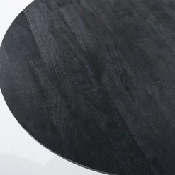 Houten Eettafels|Ronde Eettafels-Eleonora Aron Eettafel Zwart