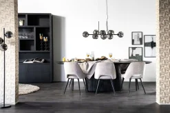Houten Eettafels|Ovale Eettafels-Eleonora Aron Eettafel Zwart