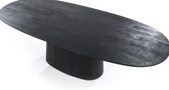 Houten Eettafels|Ovale Eettafels-Eleonora Aron Eettafel Zwart