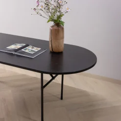 Houten Eettafels-WOOOD Arthur Eettafel Zwart