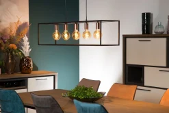 Industriële Hanglampen|Industriële Hanglampen-Lucide Arthur Hanglamp Zwart, Koper