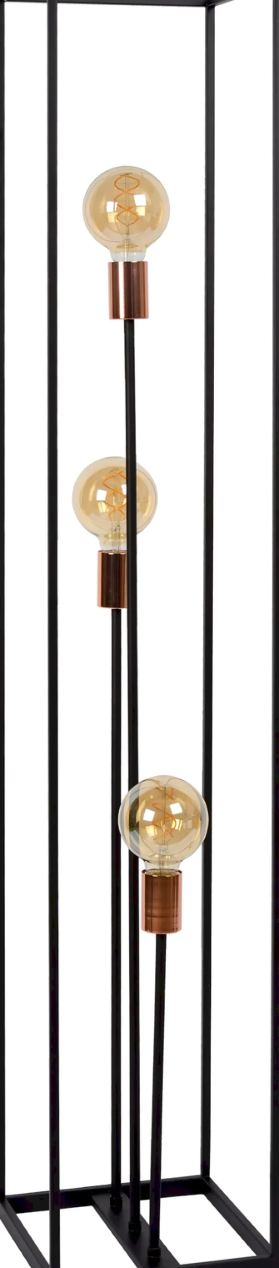 Industriële Vloerlampen|Vloerlampen-Lucide Arthur Vloerlamp Zwart, Koper