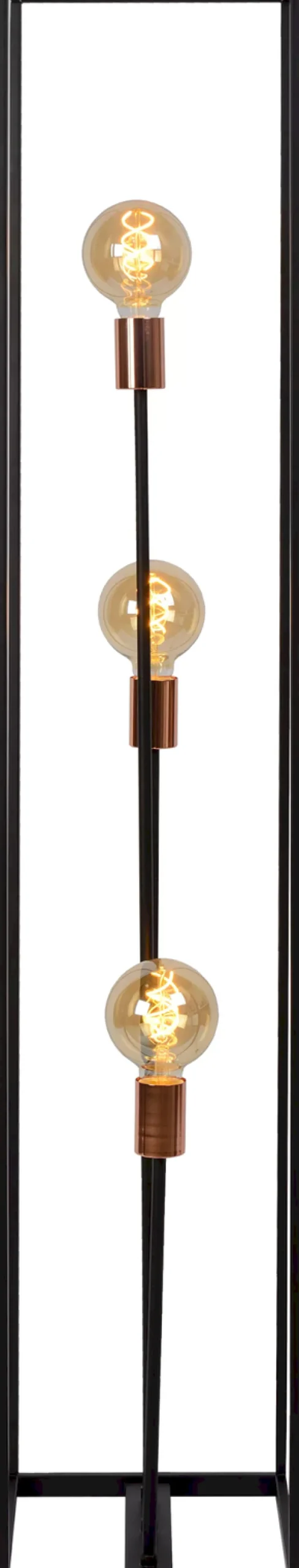 Industriële Vloerlampen|Vloerlampen-Lucide Arthur Vloerlamp Zwart, Koper