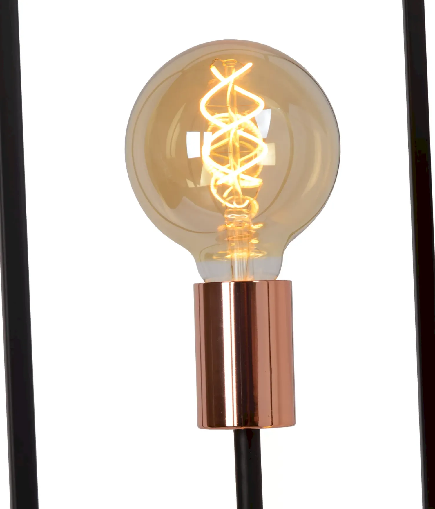 Industriële Vloerlampen|Vloerlampen-Lucide Arthur Vloerlamp Zwart, Koper