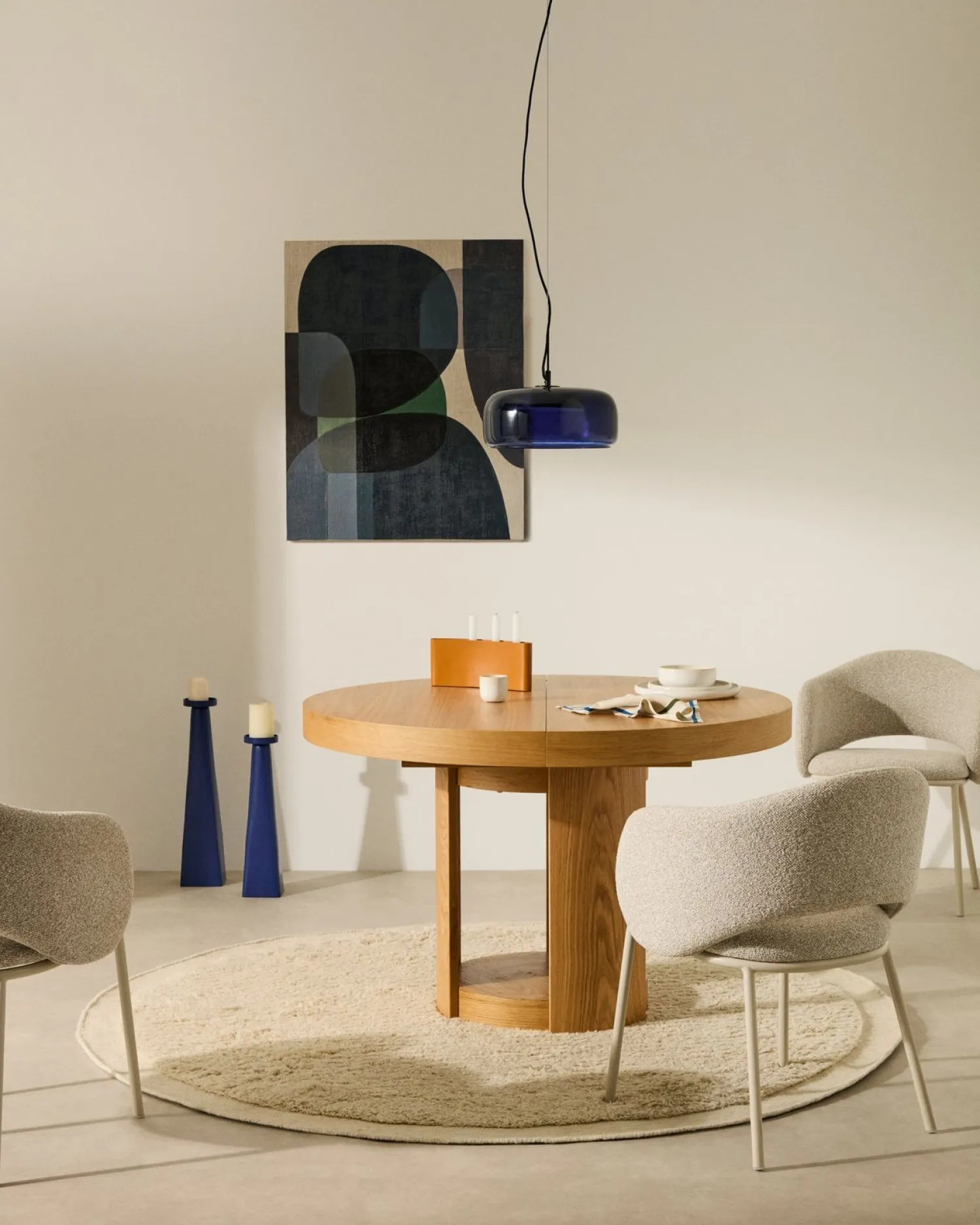 Houten Eettafels-Kave Home Artis Uitschuifbare Eettafel Naturel