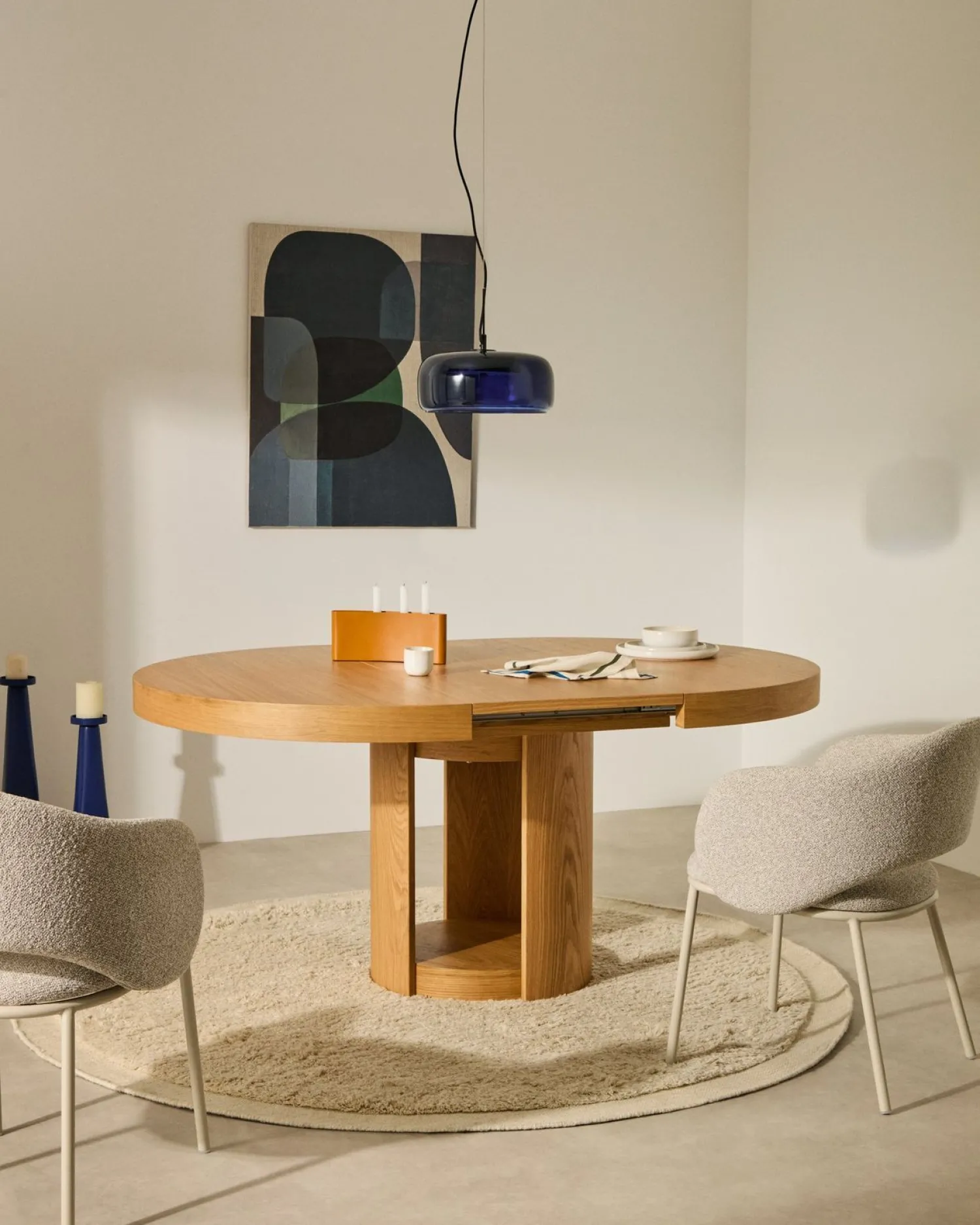 Houten Eettafels-Kave Home Artis Uitschuifbare Eettafel Naturel