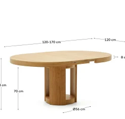 Houten Eettafels-Kave Home Artis Uitschuifbare Eettafel Naturel