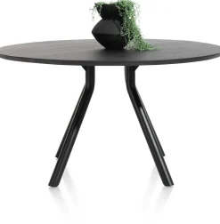 Houten Eettafels|Ronde Eettafels-XOOON Arvada Rond Eettafel Onyx