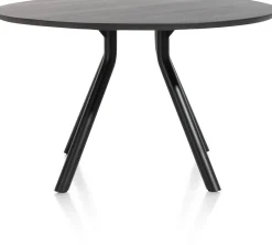 Houten Eettafels|Ronde Eettafels-XOOON Arvada Rond Eettafel Onyx