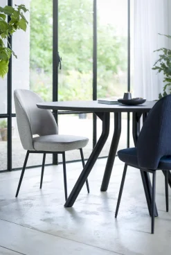 Houten Eettafels|Ronde Eettafels-XOOON Arvada Rond Eettafel Onyx