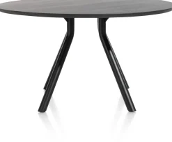 Houten Eettafels|Ronde Eettafels-XOOON Arvada Rond Eettafel Onyx