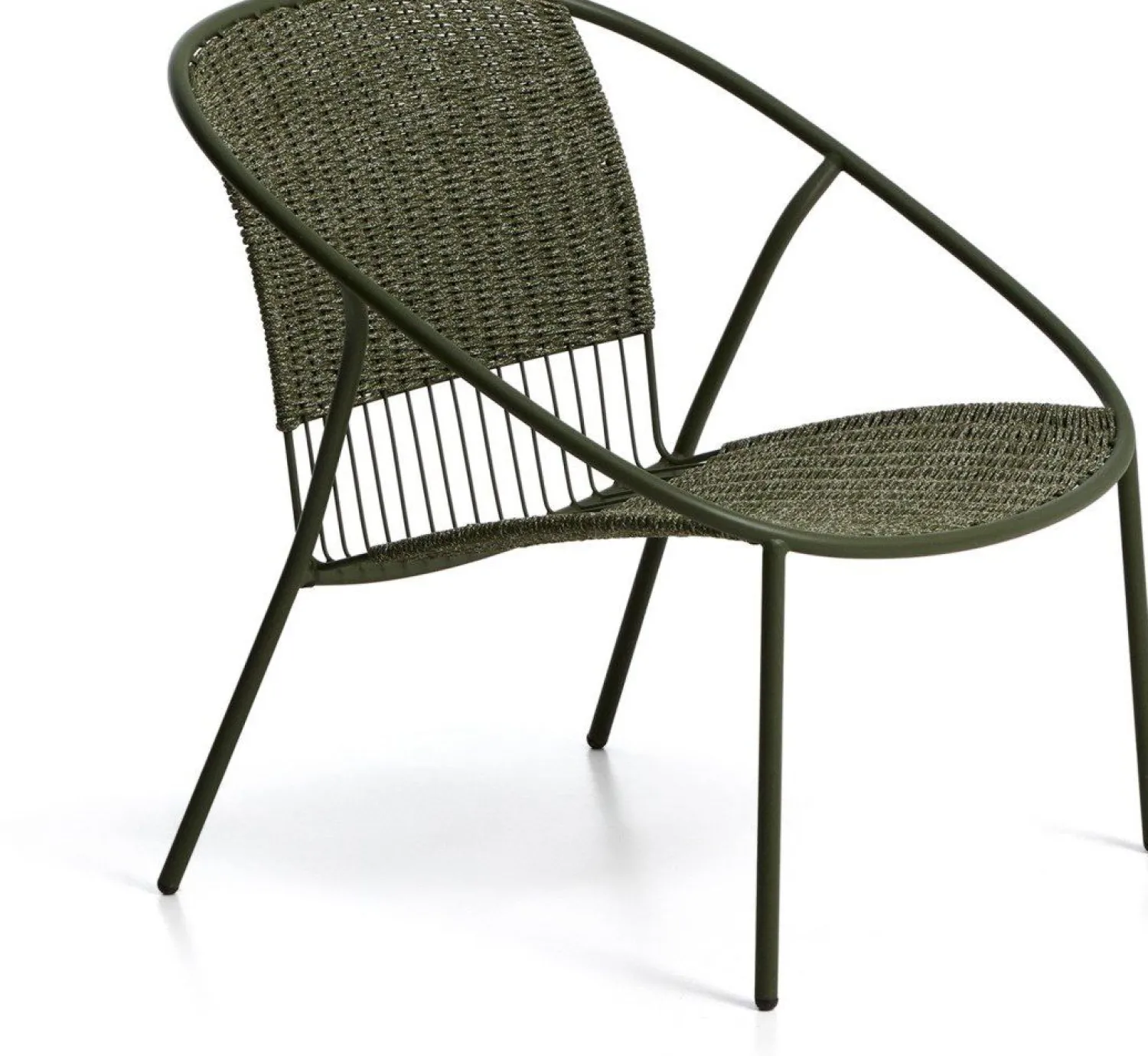 Tuinstoelen-Kave Home Atrani Outdoor Fauteuil Groen