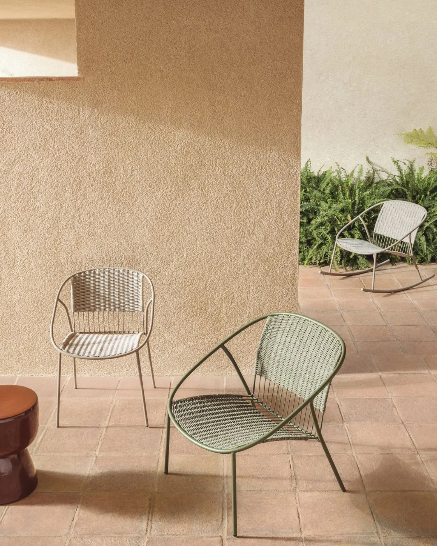 Tuinstoelen-Kave Home Atrani Outdoor Fauteuil Groen