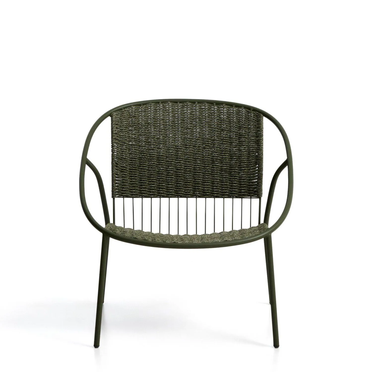 Tuinstoelen-Kave Home Atrani Outdoor Fauteuil Groen