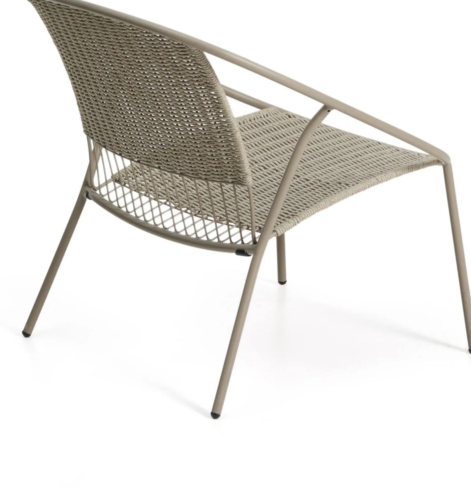 Tuinstoelen-Kave Home Atrani Outdoor Fauteuil Taupe