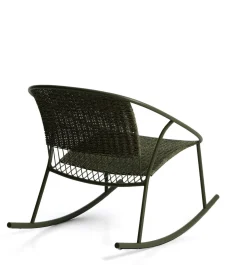 Tuinstoelen-Kave Home Atrani Outdoor Schommelstoel Groen