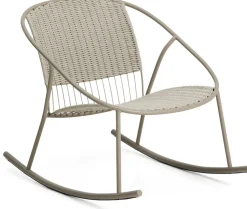 Tuinstoelen-Kave Home Atrani Outdoor Schommelstoel Taupe