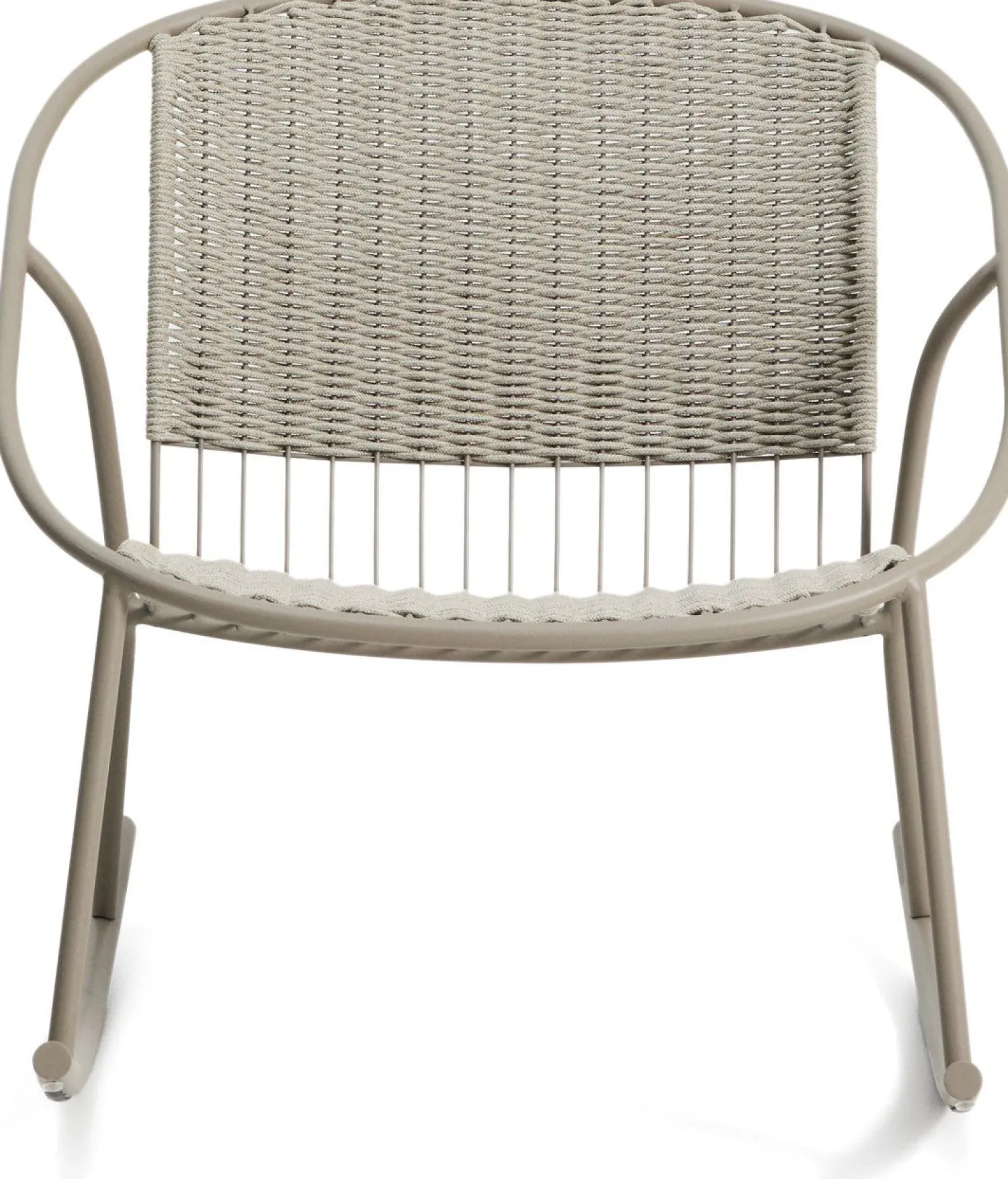Tuinstoelen-Kave Home Atrani Outdoor Schommelstoel Taupe