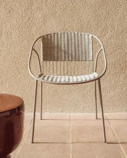 Tuinstoelen-Kave Home Atrani Tuinstoel Taupe