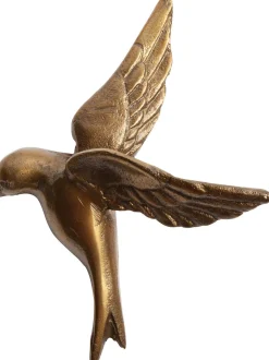 Wanddecoraties-WOOOD Avaler Too Vogels set van 3 Wanddecoratie Antique Brass