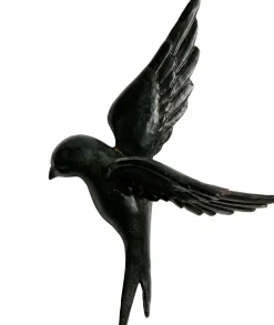 Wanddecoraties-WOOOD Avaler Vogels Set van 4 Wanddecoratie Zwart