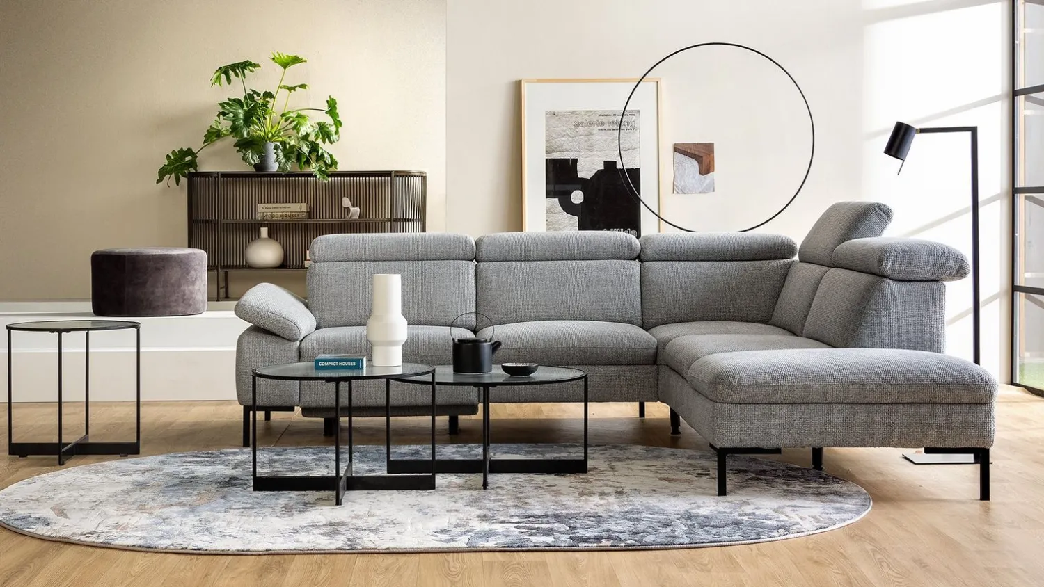 Hoekbanken-Feelings Wonen Avalon Hoekbank Lichtgrijs