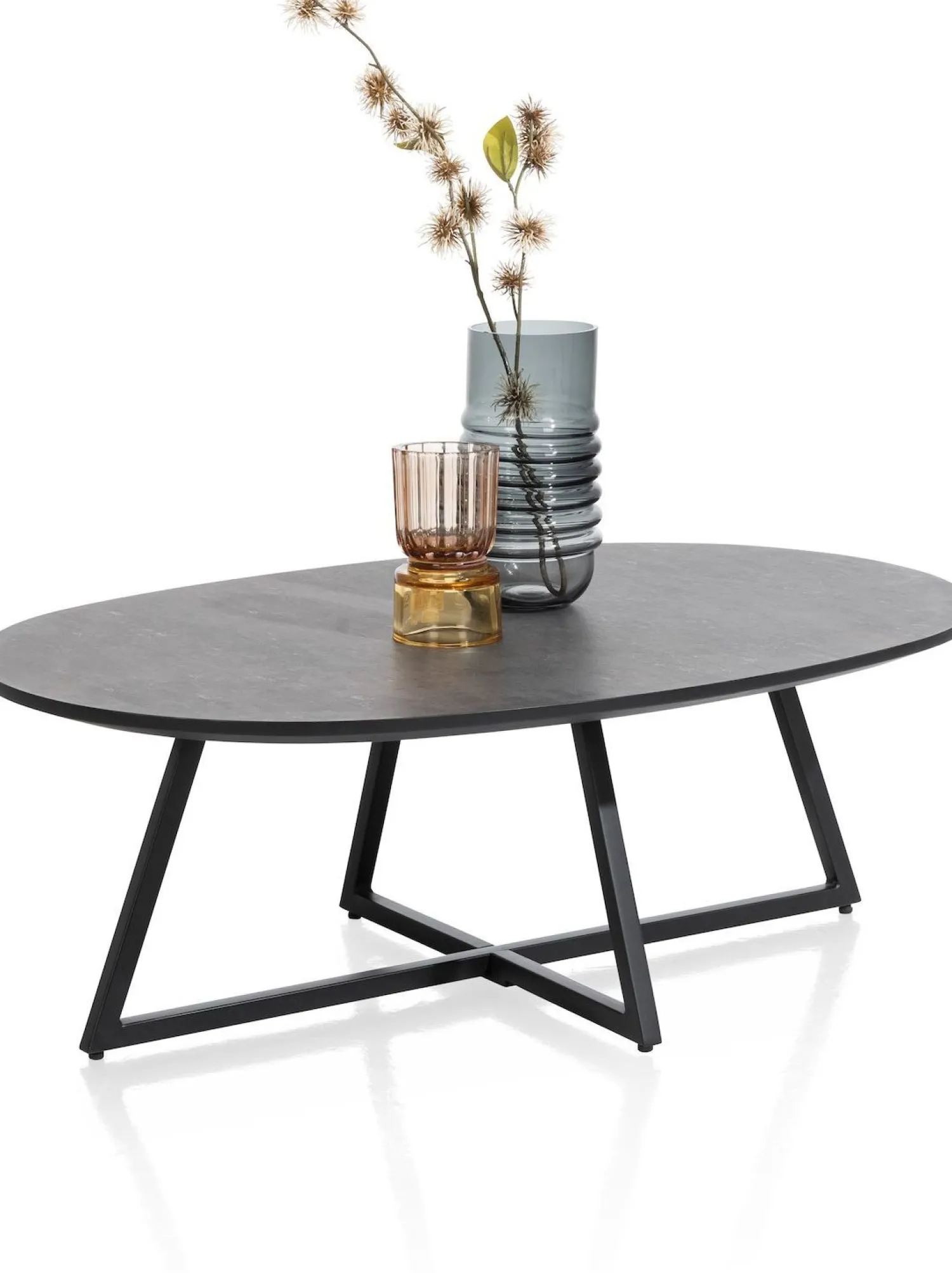 Ovale Salontafels-Henders en Hazel Avalon Ovaal Salontafel Antraciet