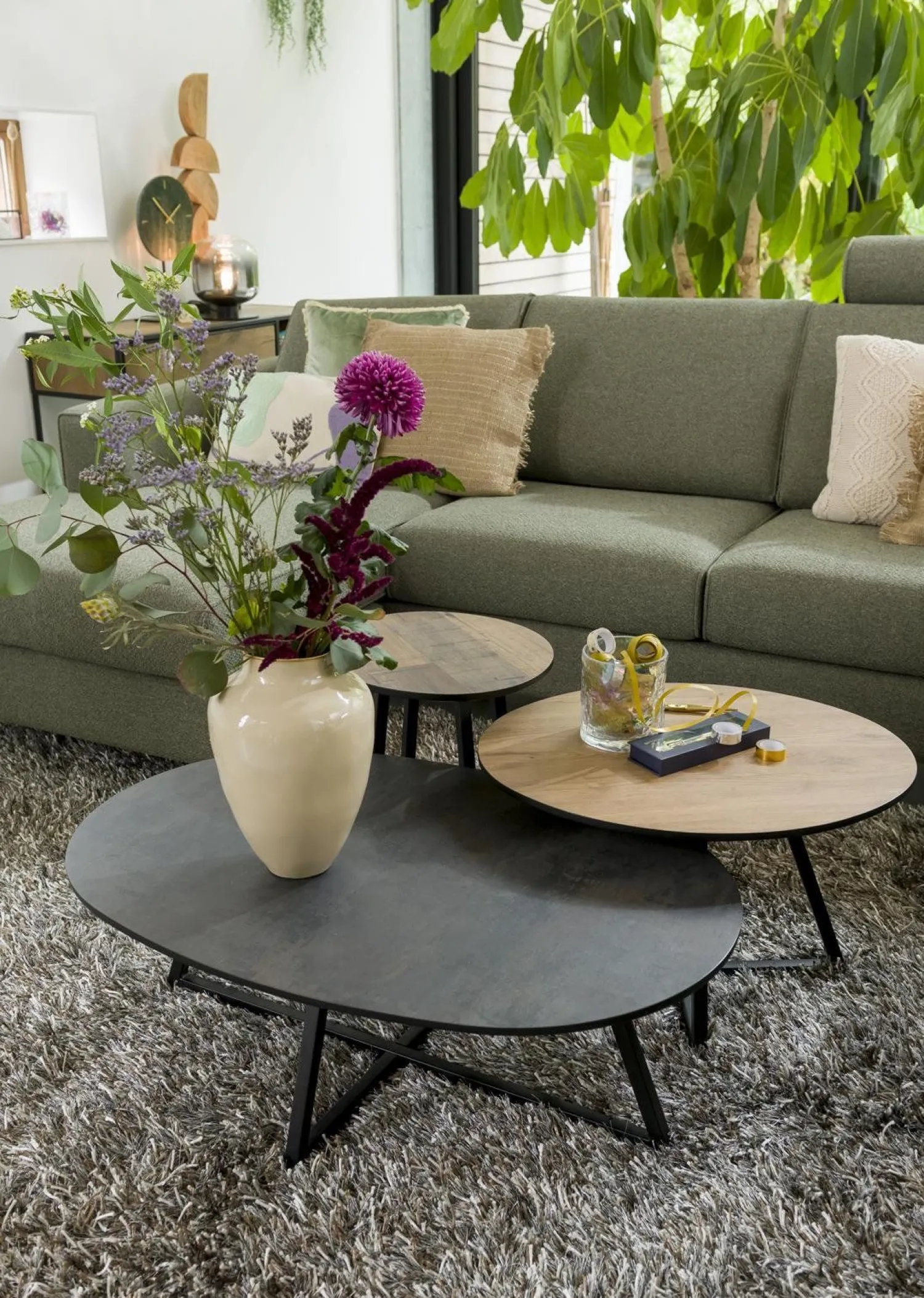 Ovale Salontafels-Henders en Hazel Avalon Ovaal Salontafel Antraciet