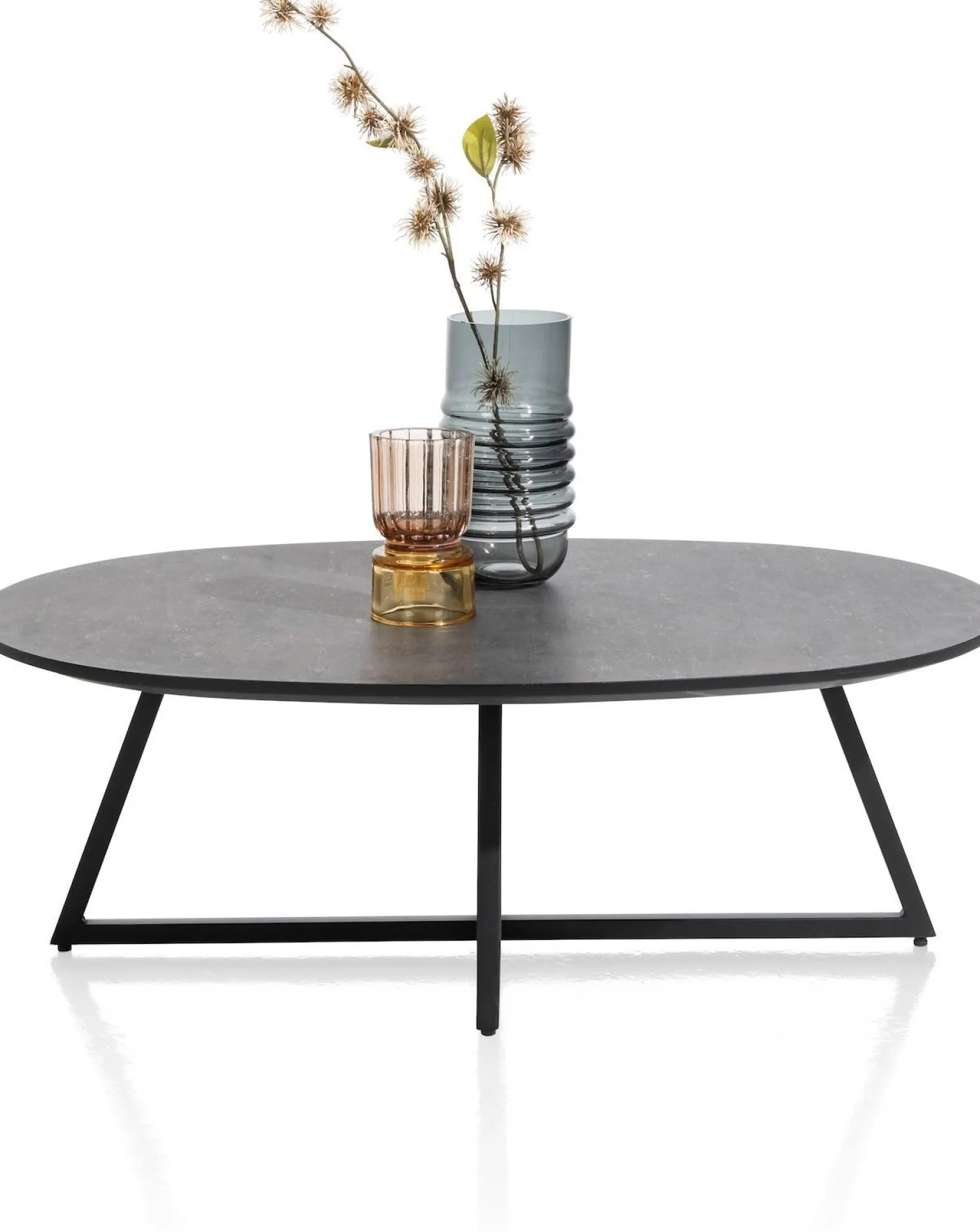 Ovale Salontafels-Henders en Hazel Avalon Ovaal Salontafel Antraciet