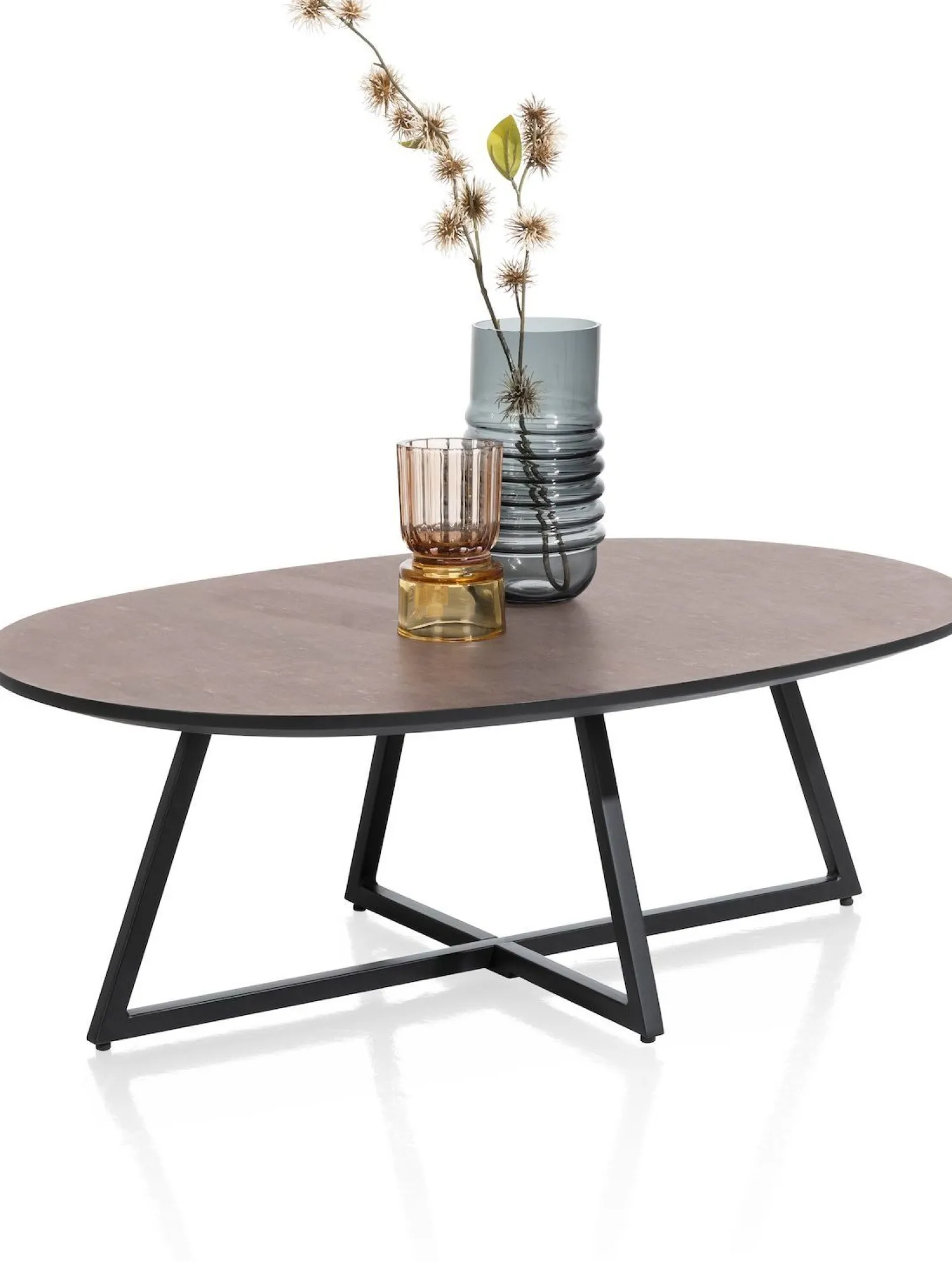 Ovale Salontafels-Henders en Hazel Avalon Ovaal Salontafel Roest