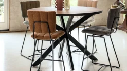 Houten Bartafels|Ronde Bartafels-Henders en Hazel Avalox Bartafel Naturel