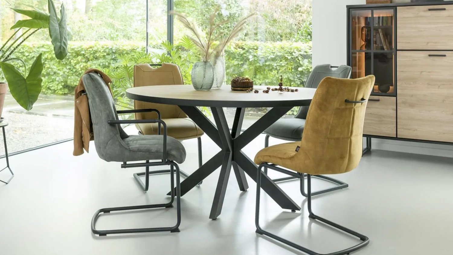 Houten Eettafels|Ovale Eettafels-Henders en Hazel Avalox Ovaal Eettafel Naturel Vintage