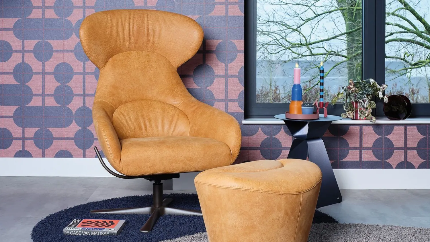 Oorfauteuils|Draaifauteuils-Bert Plantagie Avia Fauteuil Black