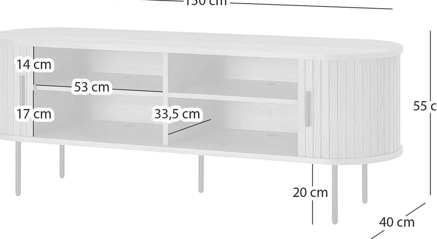 Tv-Meubels-Eijerkamp Collectie Babet Tv-dressoir Oak