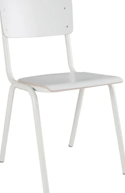 Eetkamerstoelen Zonder Armleuning-Zuiver Back to School (set van 4) Eetkamerstoel White