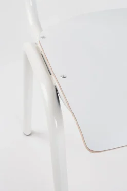 Eetkamerstoelen Zonder Armleuning-Zuiver Back to School (set van 4) Eetkamerstoel White