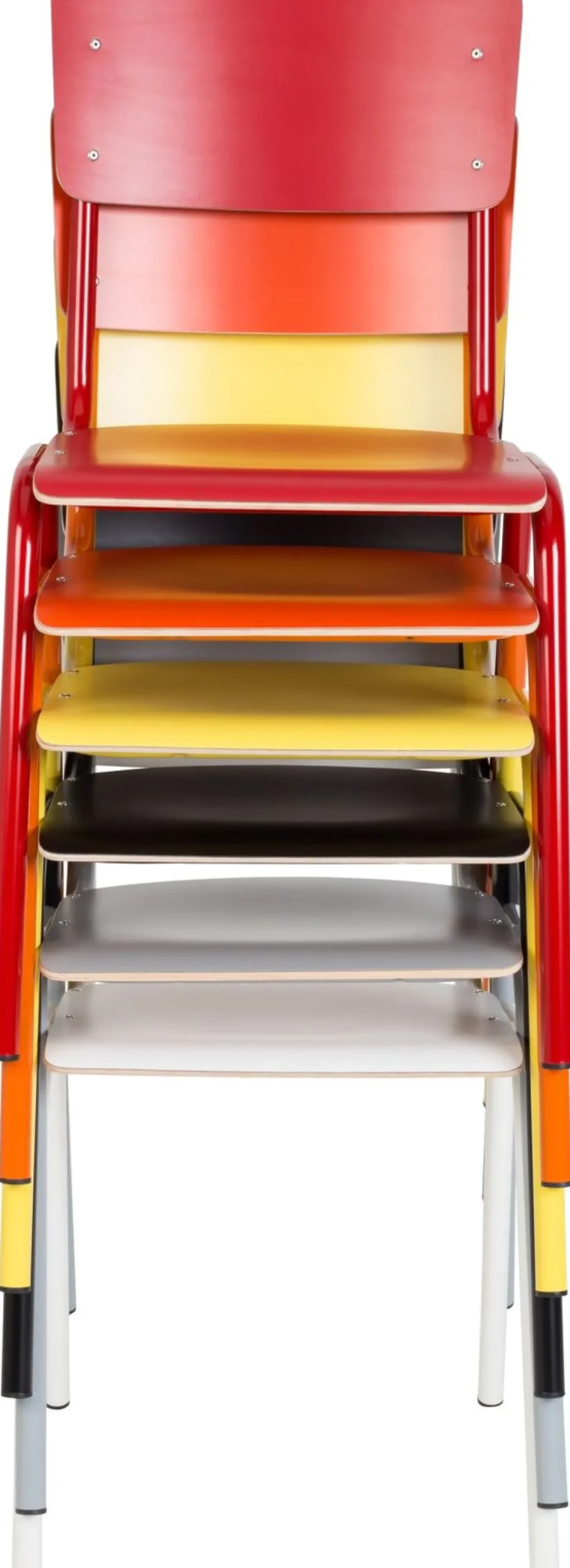 Eetkamerstoelen Zonder Armleuning-Zuiver Back to School (set van 4) Eetkamerstoel White