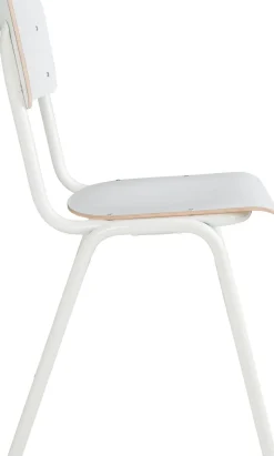 Eetkamerstoelen Zonder Armleuning-Zuiver Back to School (set van 4) Eetkamerstoel White