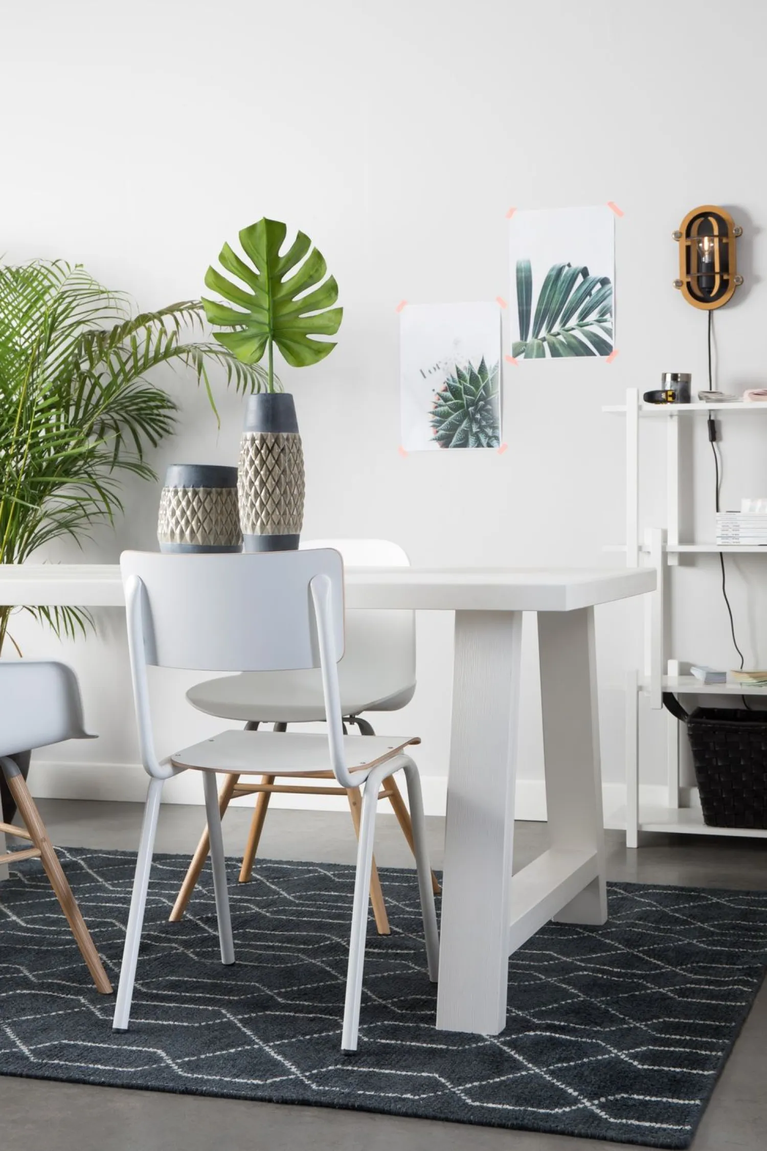 Eetkamerstoelen Zonder Armleuning-Zuiver Back to School (set van 4) Eetkamerstoel White