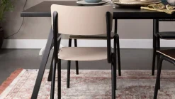 Eetkamerstoelen Zonder Armleuning-Zuiver Back to School (set van 4) Eetkamerstoel Matte Beige