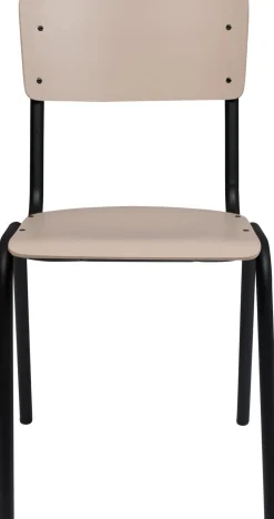 Eetkamerstoelen Zonder Armleuning-Zuiver Back to School (set van 4) Eetkamerstoel Matte Beige