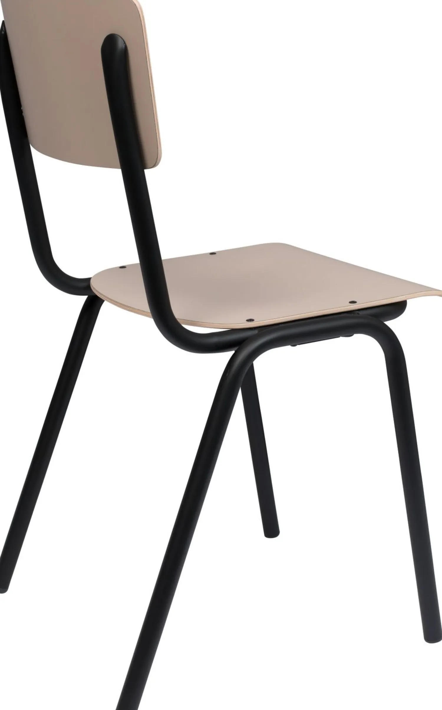 Eetkamerstoelen Zonder Armleuning-Zuiver Back to School (set van 4) Eetkamerstoel Matte Beige