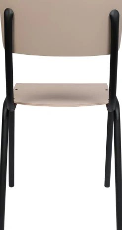Eetkamerstoelen Zonder Armleuning-Zuiver Back to School (set van 4) Eetkamerstoel Matte Beige
