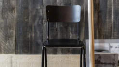 Eetkamerstoelen Zonder Armleuning-Zuiver Back to School (set van 4) Eetkamerstoel Black