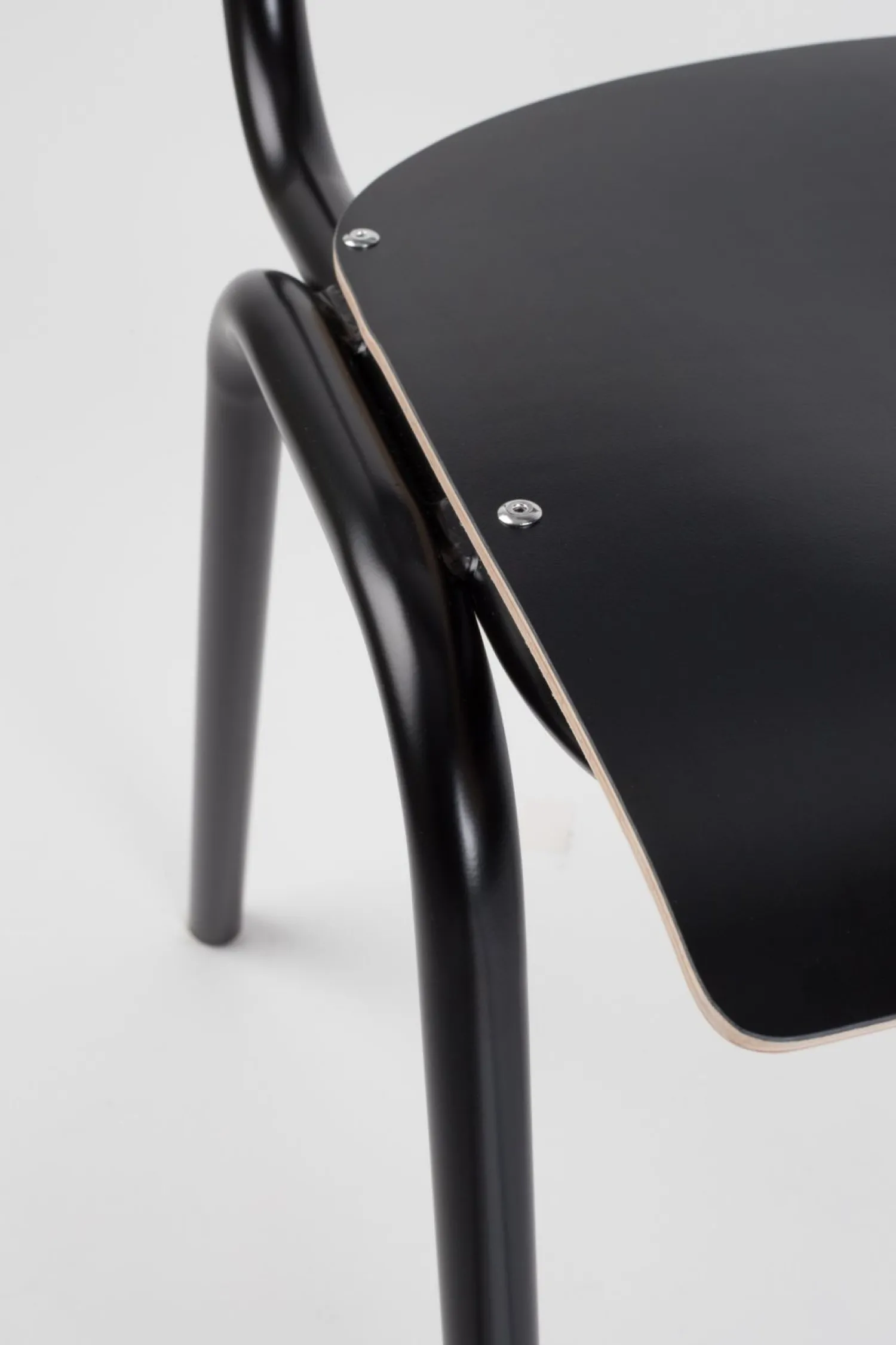 Eetkamerstoelen Zonder Armleuning-Zuiver Back to School (set van 4) Eetkamerstoel Black