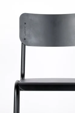 Tuinstoelen-Zuiver Back to School (set van 2) Tuinstoel Black