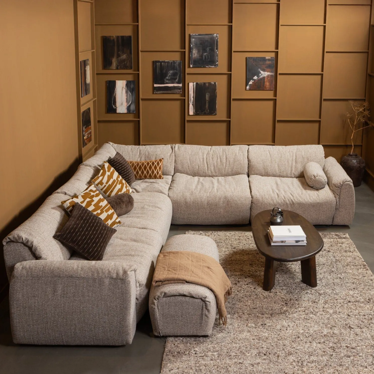 Elementenbanken-WOOOD Baggy Elementenbank Brown Melange