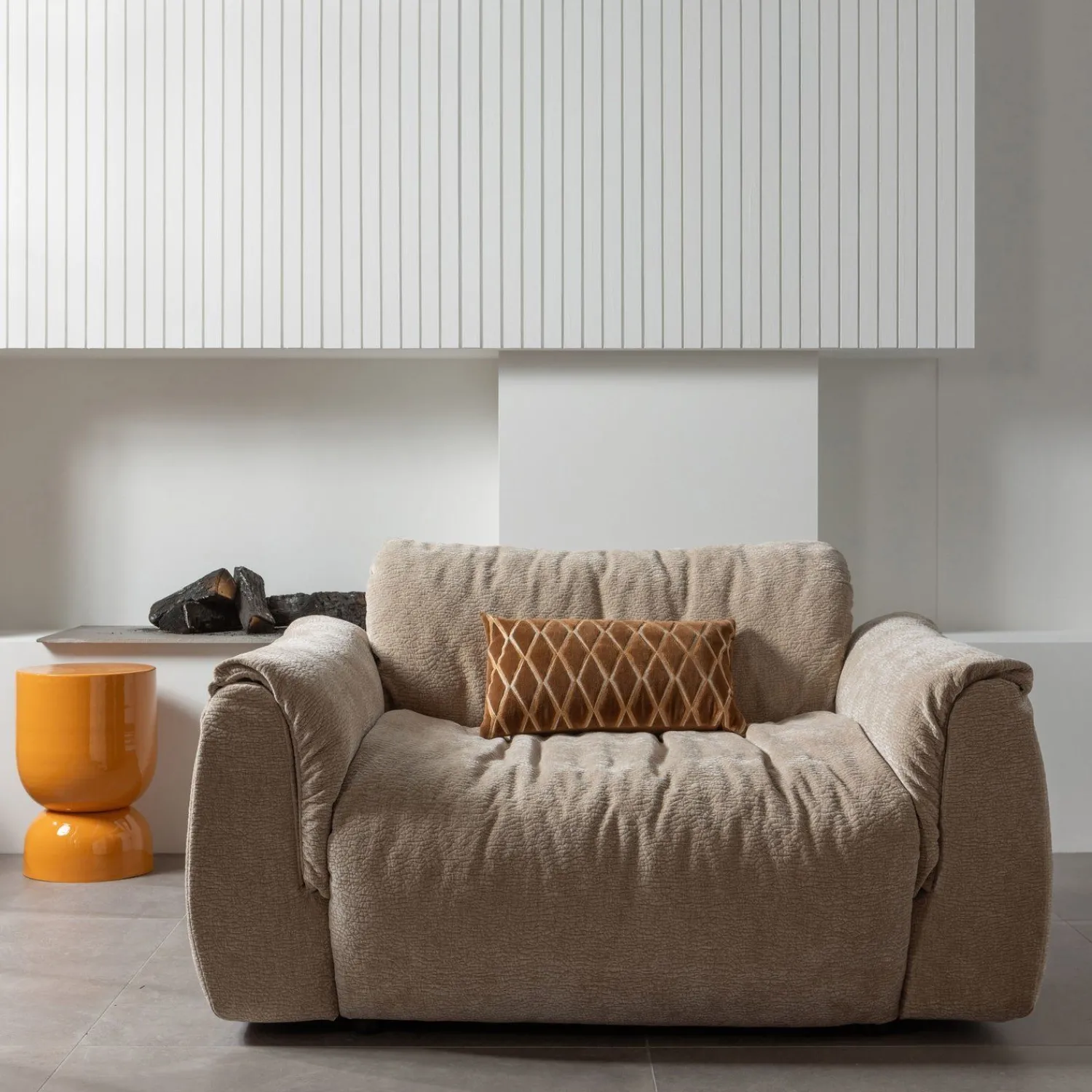 Loveseats-WOOOD Baggy Loveseat Sand